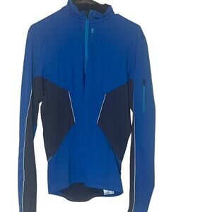 Sugoi Men's Size Medium Blue Waterproof Cyclist Bike Riding Half Zip Sweater